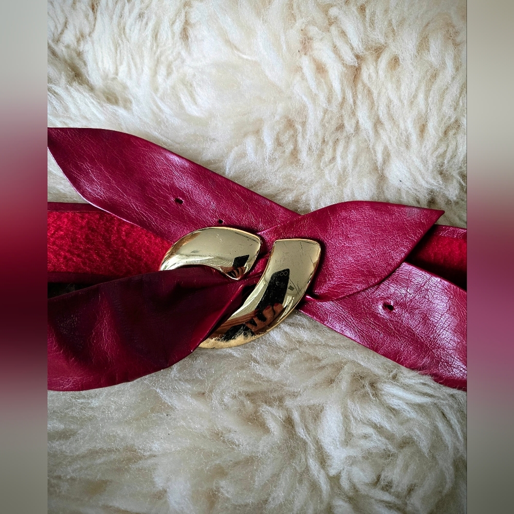 Vintage Faux Leather Statement Belt